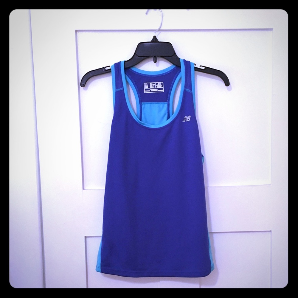 New Balance Blue Racerback Activewear Tank Top
